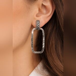 Turkey 925 Silver Handmade Hammered Ladies Earrings